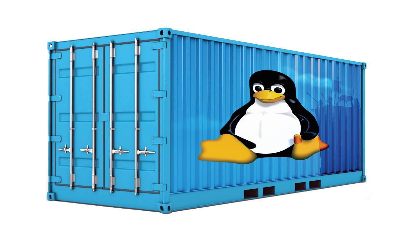 Linux logo and Containers