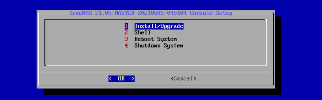 SCALE nstall/Upgrade console setup