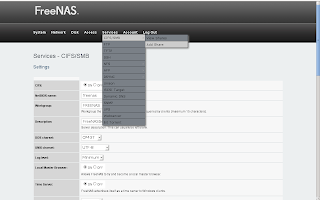 FreeNAS webgui Enabling CIFS wizard