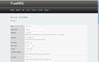 FreeNAS webgui services wizard